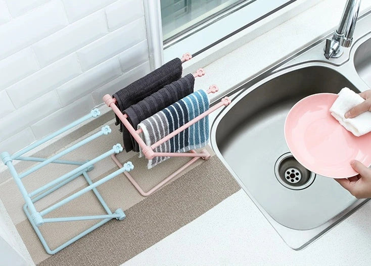 Foldable dishcloth organizer