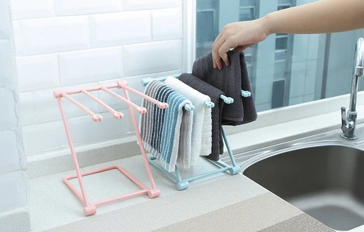 Foldable dishcloth organizer